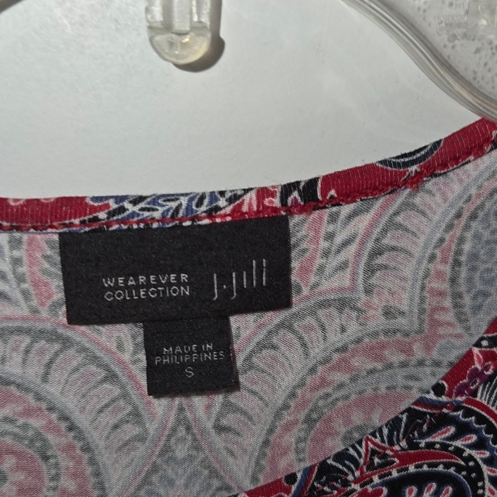J. Jill Boho Print Rayon Blouse - Picture 8 of 12